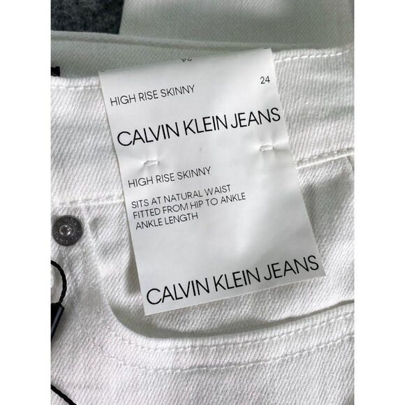 Calvin Klein Ankle Jeans‎ 24 XS White Raw-Hem - Picture 7 of 11